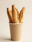 Bánh mì que trong cốc giấy kraft